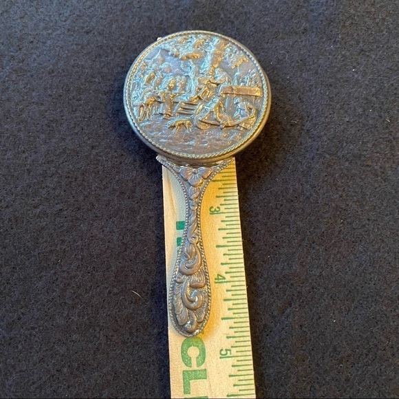 Pewter mirror - Picture 5 of 13